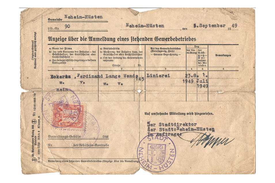 G & F Eckertz Gewerbeanmeldung